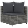 Set de sofás de jardín 4 pzas y cojines ratán sintético gris de , Conjuntos de jardín - Ref: Foro24-3308362, Precio: 250,78 €...