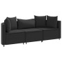 Set de sofás de jardín con cojines 3 pzas ratán sintético negro de , Conjuntos de jardín - Ref: Foro24-3308451, Precio: 231,1...