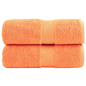 Toallas 2 unidades 100% algodón naranja 30x30 cm 600 gsm de , Toallas - Ref: Foro24-137371, Precio: 11,43 €, Descuento: %