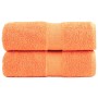 Toallas 2 unidades 100% algodón naranja 30x30 cm 600 gsm de , Toallas - Ref: Foro24-137371, Precio: 11,43 €, Descuento: %