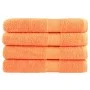 Toallas premium 4 uds 100% algodón naranja 100x200 cm 600 gsm de , Toallas - Ref: Foro24-137390, Precio: 99,39 €, Descuento: %