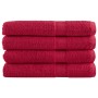 Toallas premium 4 uds 100% algodón rojo 100x200 cm 600 gsm de , Toallas - Ref: Foro24-137414, Precio: 97,42 €, Descuento: %