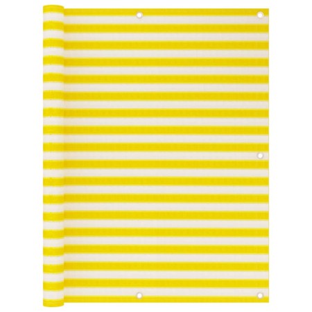 Toldo para balcón HDPE amarillo y blanco 120x500 cm de vidaXL, Sombrillas - Ref: Foro24-310882, Precio: 19,55 €, Descuento: %