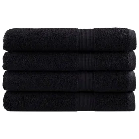 Toallas de sauna 4 uds 100% algodón negro 80x200 cm 600 gsm de , Toallas - Ref: Foro24-137435, Precio: 79,11 €, Descuento: %