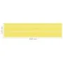 Toldo para balcón HDPE amarillo y blanco 120x500 cm de vidaXL, Sombrillas - Ref: Foro24-310882, Precio: 14,29 €, Descuento: %
