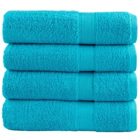 Toallas de baño 4 uds 100% algodón verde 100x150 cm 600 gsm de , Toallas - Ref: Foro24-137456, Precio: 74,56 €, Descuento: %