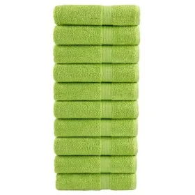 Toallas de baño 10 uds 100% algodón verde 100x150 cm 600 gsm de , Toallas - Ref: Foro24-137505, Precio: 169,63 €, Descuento: %