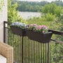 Jardineras con ganchos 2 unidades ratán sintético negro de , Maceteros y jardineras - Ref: Foro24-366398, Precio: 54,62 €, De...