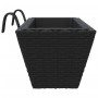 Jardineras con ganchos 2 unidades ratán sintético negro de , Maceteros y jardineras - Ref: Foro24-366398, Precio: 54,62 €, De...