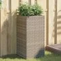 Jardinera de ratán sintético gris 40x40x80 cm de , Maceteros y jardineras - Ref: Foro24-366415, Precio: 75,35 €, Descuento: %