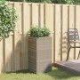 Jardinera de ratán sintético gris 40x40x80 cm de , Maceteros y jardineras - Ref: Foro24-366415, Precio: 75,35 €, Descuento: %