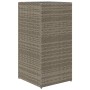 Jardinera de ratán sintético gris 40x40x80 cm de , Maceteros y jardineras - Ref: Foro24-366415, Precio: 89,62 €, Descuento: %