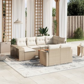 Set de sofás de jardín 11pzas con cojines ratán sintético beige en Conjuntos de jardín | Comprar online en Foru.es