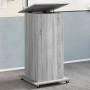 Atril con ruedas y cajón madera gris Sonoma 55x55x107 cm de , Escritorios - Ref: Foro24-848029, Precio: 125,49 €, Descuento: %