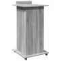Atril con ruedas y cajón madera gris Sonoma 55x55x107 cm de , Escritorios - Ref: Foro24-848029, Precio: 123,36 €, Descuento: %