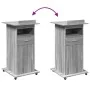Atril con ruedas y cajón madera gris Sonoma 55x55x107 cm de , Escritorios - Ref: Foro24-848029, Precio: 123,36 €, Descuento: %