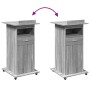 Atril con ruedas y cajón madera gris Sonoma 55x55x107 cm de , Escritorios - Ref: Foro24-848029, Precio: 125,49 €, Descuento: %