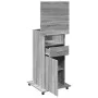 Atril con ruedas y cajón madera gris Sonoma 55x55x107 cm de , Escritorios - Ref: Foro24-848029, Precio: 123,36 €, Descuento: %