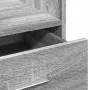 Atril con ruedas y cajón madera gris Sonoma 55x55x107 cm de , Escritorios - Ref: Foro24-848029, Precio: 123,36 €, Descuento: %