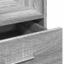 Atril con ruedas y cajón madera gris Sonoma 55x55x107 cm de , Escritorios - Ref: Foro24-848029, Precio: 125,49 €, Descuento: %