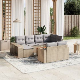 Set de sofás de jardín 11pzas con cojines ratán sintético beige en Conjuntos de jardín | Comprar online en Foru.es