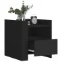 Engineered wood black bedside table 45x50x50 cm by , Nightstands - Ref: Foro24-848277, Price: 55,87 €, Discount: %