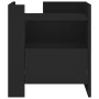 Engineered wood black bedside table 45x50x50 cm by , Nightstands - Ref: Foro24-848277, Price: 55,87 €, Discount: %