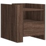 Mesita de noche madera de ingeniería roble marrón 45x50x50 cm de , Mesitas de noche - Ref: Foro24-848282, Precio: 57,33 €, De...