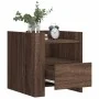 Engineered wood brown oak bedside table 45x50x50 cm by , Nightstands - Ref: Foro24-848282, Price: 56,06 €, Discount: %