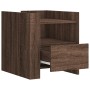 Mesita de noche madera de ingeniería roble marrón 45x50x50 cm de , Mesitas de noche - Ref: Foro24-848282, Precio: 57,33 €, De...