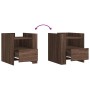 Mesita de noche madera de ingeniería roble marrón 45x50x50 cm de , Mesitas de noche - Ref: Foro24-848282, Precio: 57,33 €, De...