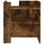 Mesita de noche madera de ingeniería roble ahumado 45x50x50 cm de , Mesitas de noche - Ref: Foro24-848280, Precio: 55,21 €, D...
