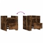 Mesita de noche madera de ingeniería roble ahumado 45x50x50 cm de , Mesitas de noche - Ref: Foro24-848280, Precio: 55,21 €, D...