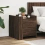 Mesita de noche madera de ingeniería roble marrón 45x50x50 cm de , Mesitas de noche - Ref: Foro24-848289, Precio: 57,37 €, De...