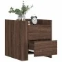 Mesita de noche madera de ingeniería roble marrón 45x50x50 cm de , Mesitas de noche - Ref: Foro24-848289, Precio: 57,37 €, De...