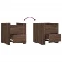 Mesita de noche madera de ingeniería roble marrón 45x50x50 cm de , Mesitas de noche - Ref: Foro24-848289, Precio: 57,37 €, De...