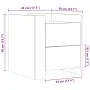 Mesita de noche madera de ingeniería roble marrón 45x50x50 cm de , Mesitas de noche - Ref: Foro24-848289, Precio: 57,37 €, De...