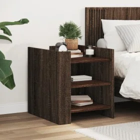 Mesita de noche madera de ingeniería roble marrón 45x50x50 cm de , Mesitas de noche - Ref: Foro24-848296, Precio: 46,04 €, De...