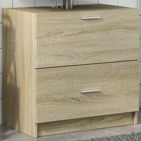 Armario de lavabo madera de ingeniería roble Sonoma 59x37x59 cm de , Muebles de baño - Ref: Foro24-848110, Precio: 72,68 €, D...