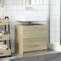 Armario de lavabo madera de ingeniería roble Sonoma 59x37x59 cm de , Muebles de baño - Ref: Foro24-848110, Precio: 72,68 €, D...