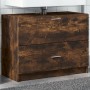 Armario de lavabo madera ingeniería roble ahumado 78x37x59 cm de , Muebles de baño - Ref: Foro24-848119, Precio: 89,39 €, Des...