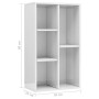 Estantería/Aparador contrachapada blanco brillo 50x25x80 cm de vidaXL, Librerías y estanterías - Ref: Foro24-800168, Precio: ...