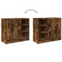 Armario de lavabo madera ingeniería roble ahumado 63x29x55 cm de , Muebles de baño - Ref: Foro24-848133, Precio: 53,94 €, Des...