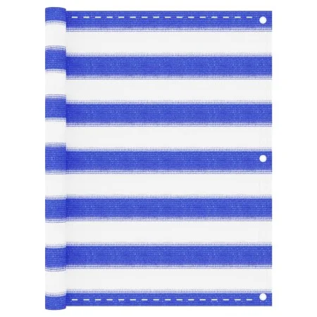 Blau-weiße HDPE-Balkonmarkise 75x400 cm von vidaXL, Sonnenschirme - Ref: Foro24-310885, Preis: 14,53 €, Rabatt: %