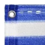 Blau-weiße HDPE-Balkonmarkise 75x400 cm von vidaXL, Sonnenschirme - Ref: Foro24-310885, Preis: 14,53 €, Rabatt: %
