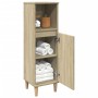 Armario de baño madera contrachapada roble Sonoma 30x30x100 cm de , Tocadores de baño - Ref: Foro24-849659, Precio: 62,04 €, ...