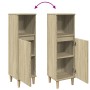 Armario de baño madera contrachapada roble Sonoma 30x30x100 cm de , Tocadores de baño - Ref: Foro24-849659, Precio: 62,04 €, ...