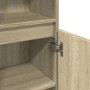 Armario de baño madera contrachapada roble Sonoma 30x30x100 cm de , Tocadores de baño - Ref: Foro24-849659, Precio: 62,04 €, ...