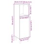 Armario de baño madera contrachapada roble Sonoma 30x30x100 cm de , Tocadores de baño - Ref: Foro24-849659, Precio: 62,04 €, ...