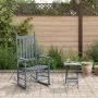 Silla mecedora con mesa plegable madera maciza de álamo gris de , Mecedoras - Ref: Foro24-3281258, Precio: 134,13 €, Descuent...